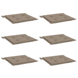 Vidaxl tuinstoelkussens 6 st 40x40x4 cm oxford stof taupe