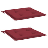 Vidaxl tuinstoelkussens 2 st 40x40x4 cm oxford stof wijnrood
