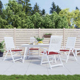Vidaxl tuinstoelkussens 4 st 40x40x4 cm oxford stof wijnrood