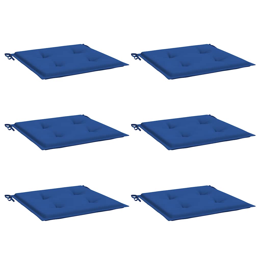 Vidaxl tuinstoelkussens 6 st 40x40x4 cm oxford stof koningsblauw