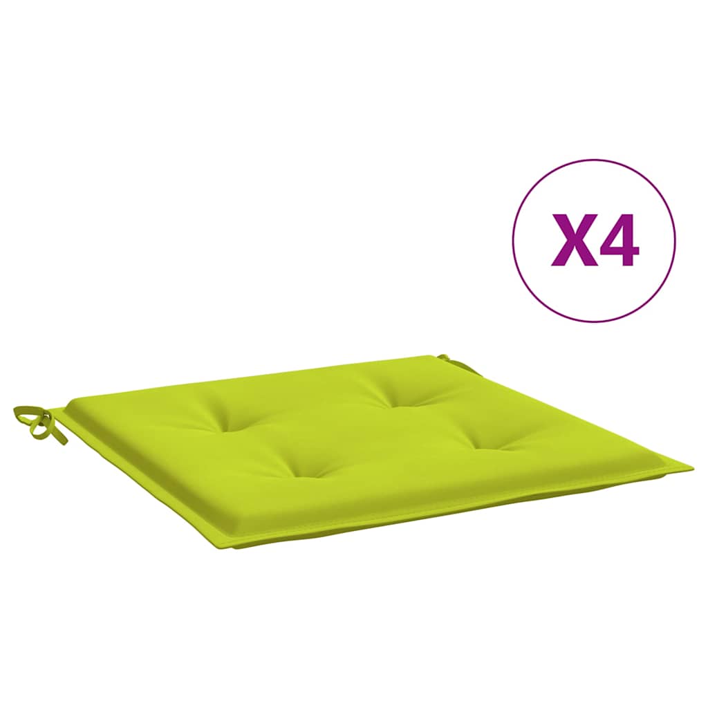 Vidaxl tuinstoelkussens 4 st 40x40x4 cm oxford stof felgroen