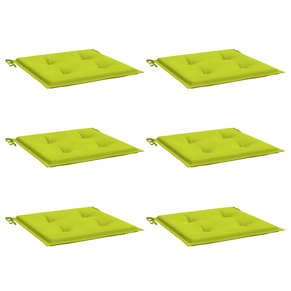 Vidaxl tuinstoelkussens 6 st 40x40x4 cm oxford stof felgroen