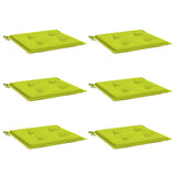 Vidaxl tuinstoelkussens 6 st 40x40x4 cm oxford stof felgroen