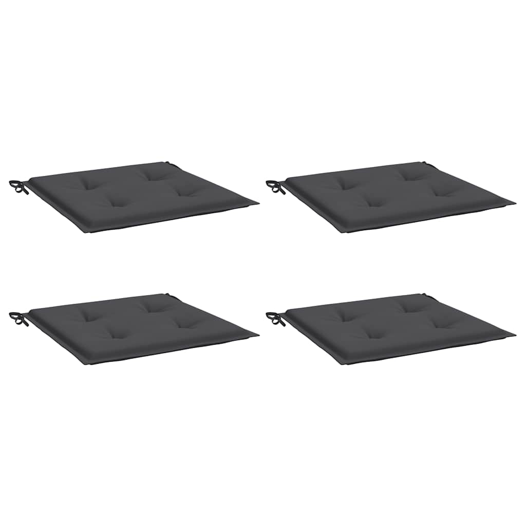 Vidaxl tuinstoelkussens 4 st 50x50x4 cm oxford stof antracietkleurig