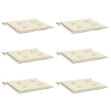 Vidaxl tuinstoelkussens 6 st 50x50x3 cm oxford stof crèmekleurig
