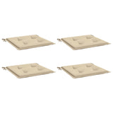 Vidaxl tuinstoelkussens 4 st 50x50x4 cm oxford stof beige