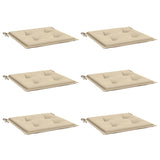 Vidaxl tuinstoelkussens 6 st 50x50x4 cm oxford stof beige