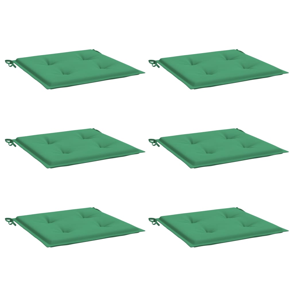 Vidaxl tuinstoelkussens 6 st 50x50x3 cm oxford stof groen