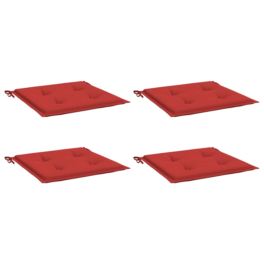 Vidaxl tuinstoelkussens 4 st 50x50x4 cm oxford stof rood