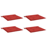 Vidaxl tuinstoelkussens 4 st 50x50x4 cm oxford stof rood