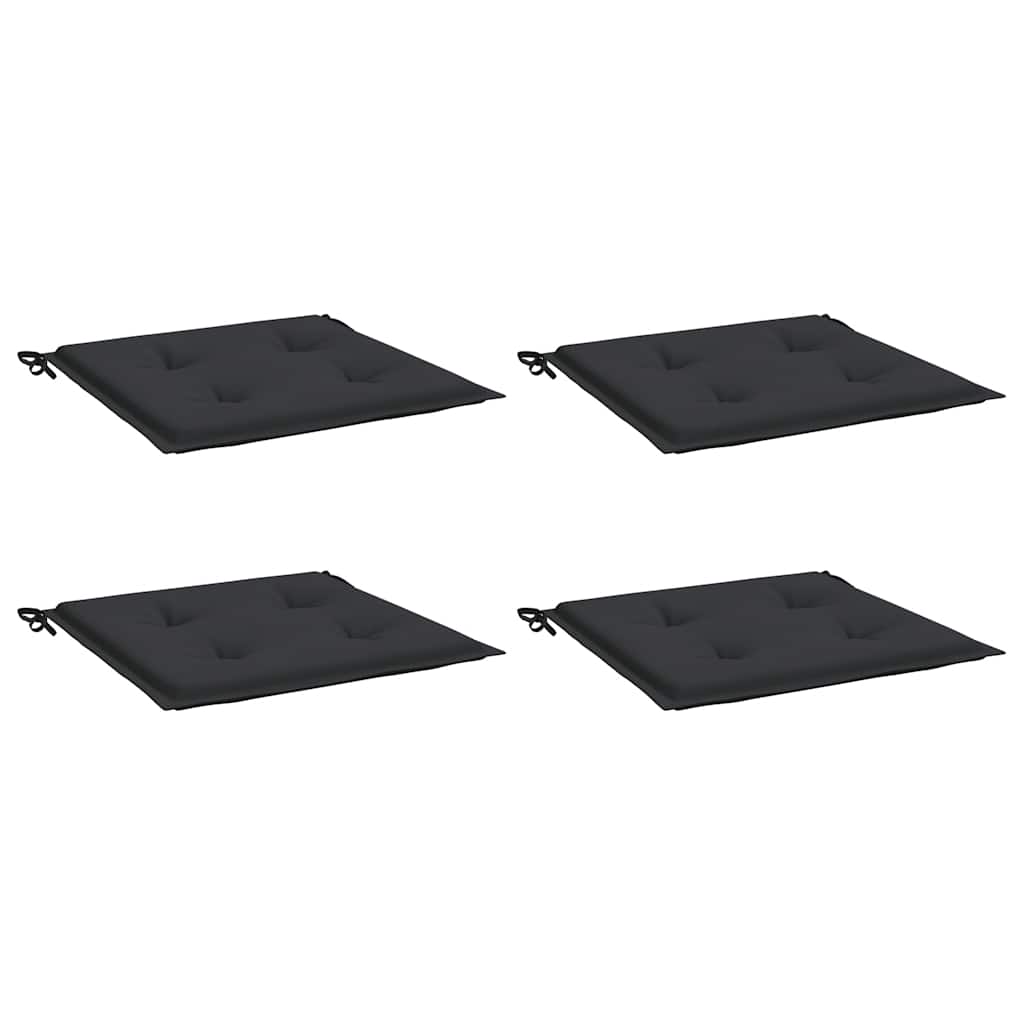 Vidaxl tuinstoelkussens 4 st 50x50x4 cm oxford stof zwart