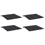 Vidaxl tuinstoelkussens 4 st 50x50x4 cm oxford stof zwart