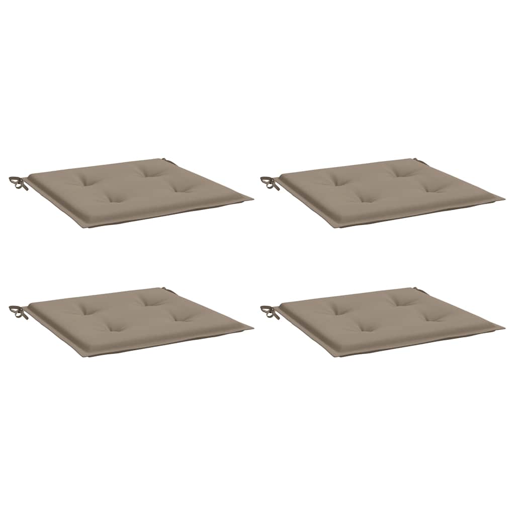 Vidaxl tuinstoelkussens 4 st 50x50x4 cm oxford stof taupe