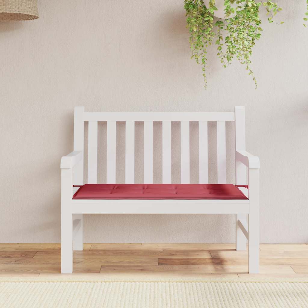 Vidaxl tuinbankkussen 100x50x4 cm oxford stof wijnrood
