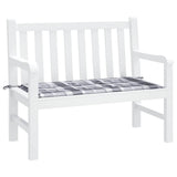 Vidaxl tuinbankkussen 120x50x4 cm oxford stof ruitpatroon grijs