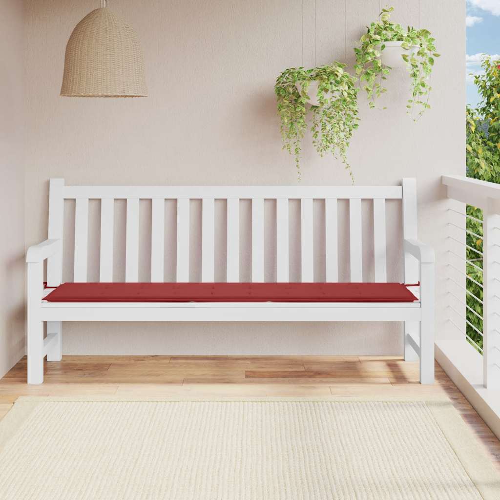 Vidaxl tuinbankkussen 200x50x4 cm oxford stof wijnrood