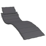 Vidaxl ligbedkussen 186x58x4 cm oxford stof antracietkleurig
