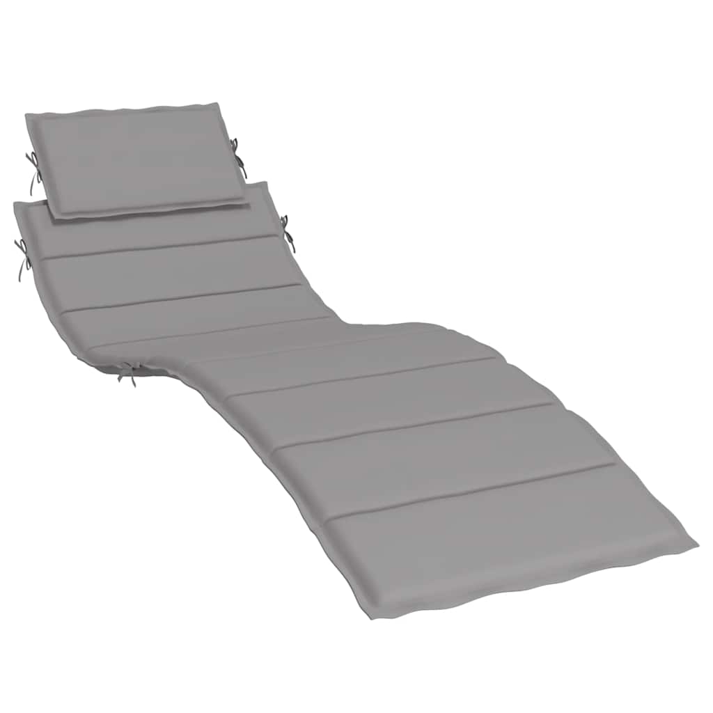 Vidaxl ligbedkussen 186x58x4 cm oxford stof grijs