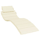 Vidaxl ligbedkussen 186x58x4 cm oxford stof crèmekleurig