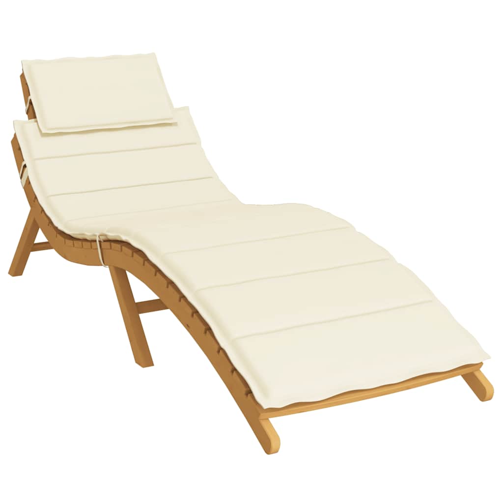Vidaxl ligbedkussen 186x58x4 cm oxford stof crèmekleurig