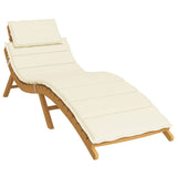 Vidaxl ligbedkussen 186x58x4 cm oxford stof crèmekleurig