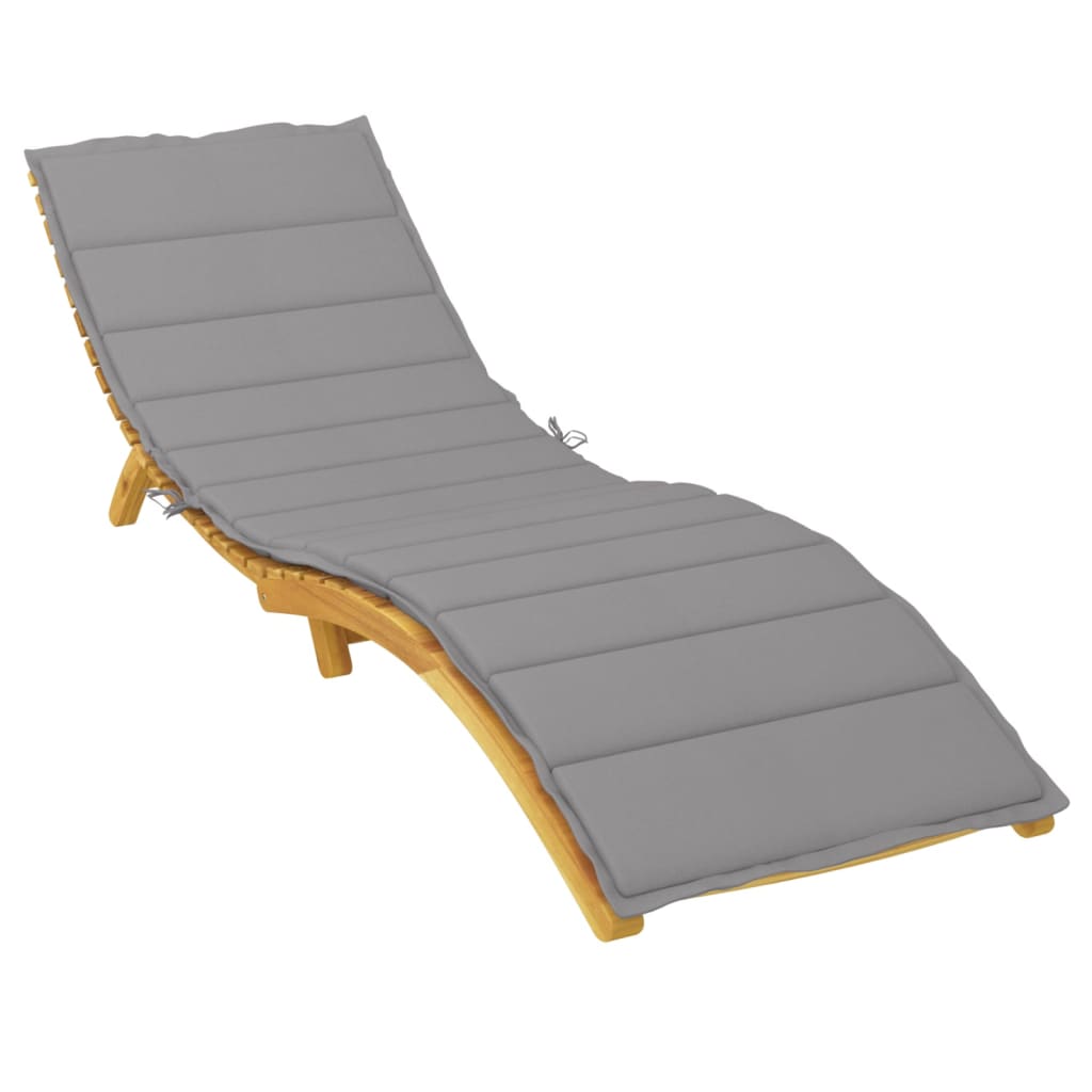 Vidaxl ligbedkussen 200x60x3 cm oxford stof grijs