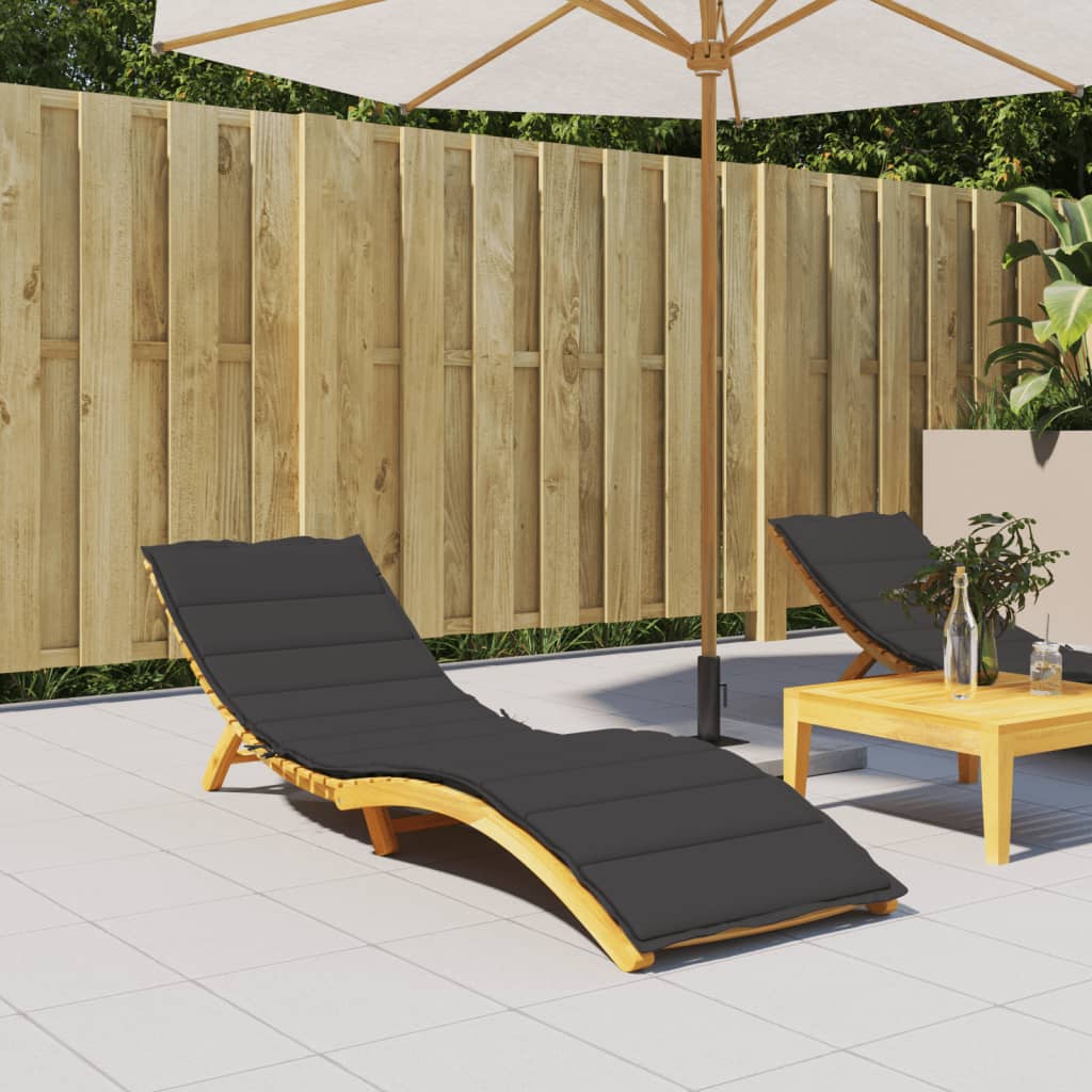 Vidaxl ligbedkussen 200x70x3 cm oxford stof zwart