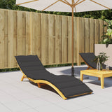 Vidaxl ligbedkussen 200x70x3 cm oxford stof zwart