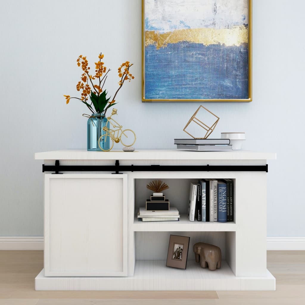 Vidaxl ophangset voor minischuifdeur 122 cm koolstofstaal