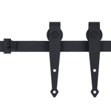 Vidaxl ophangset voor minischuifdeur 183 cm koolstofstaal