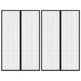 Vidaxl insectendeurgordijnen 2 st magnetisch 220x130 cm zwart