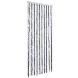 Vidaxl vliegengordijn 90x200 cm chenille grijs en wit