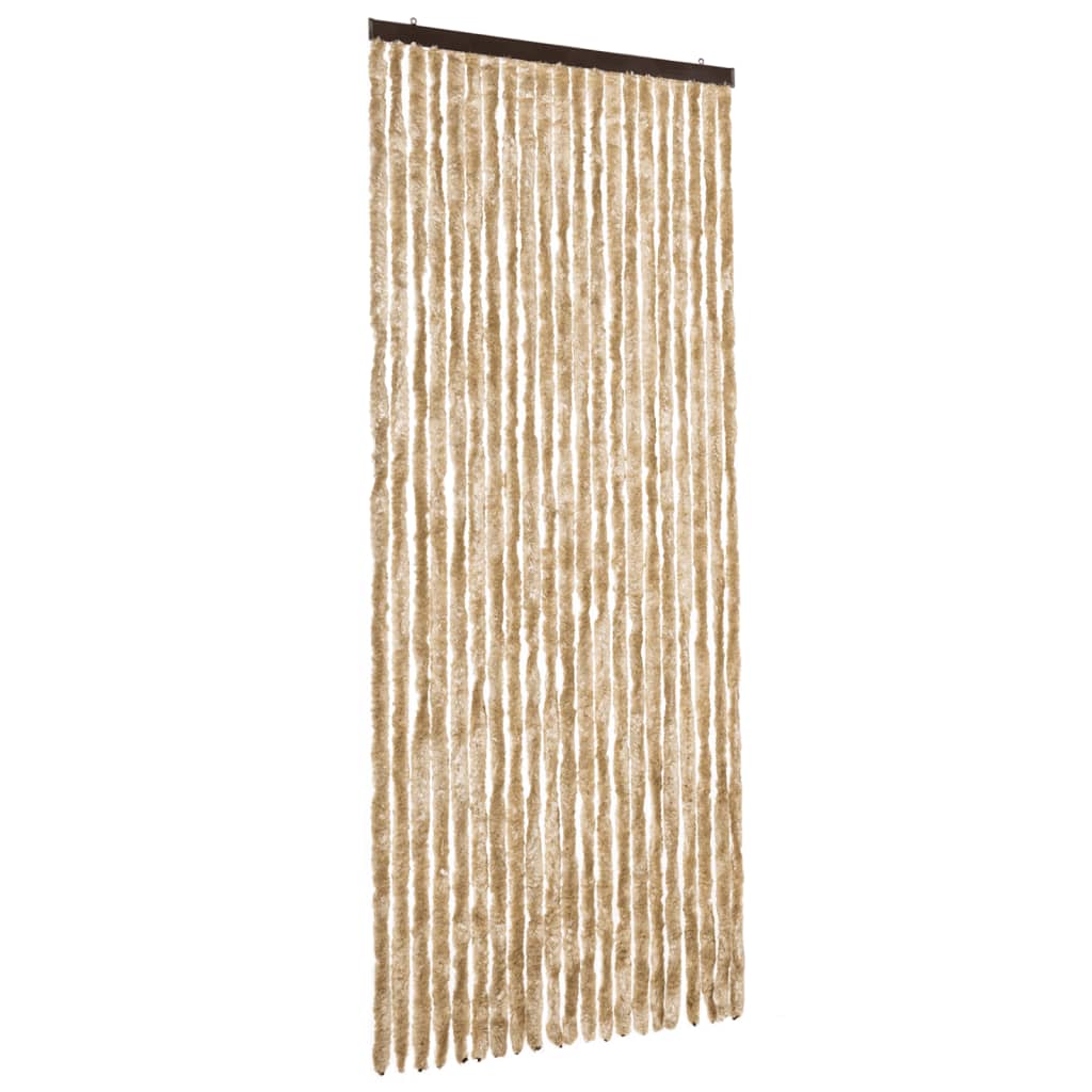 Vidaxl vliegengordijn 90x200 cm chenille beige