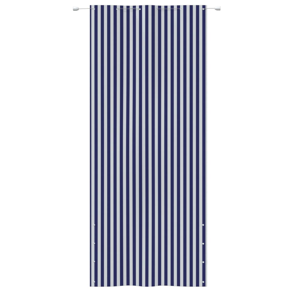 Vidaxl balkonscherm 120x240 cm oxford stof blauw en wit