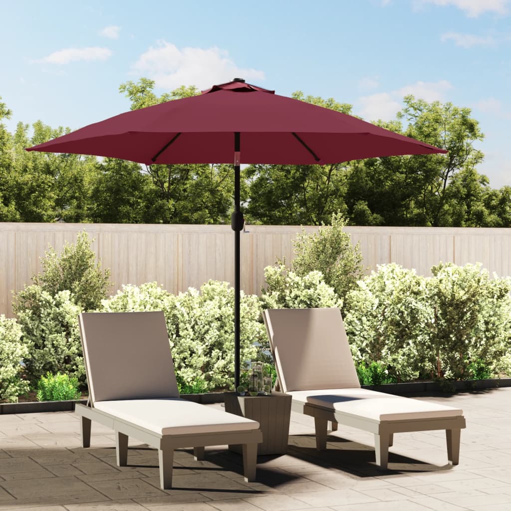Vidaxl vervangingsdoek voor parasol 300 cm bordeauxrood