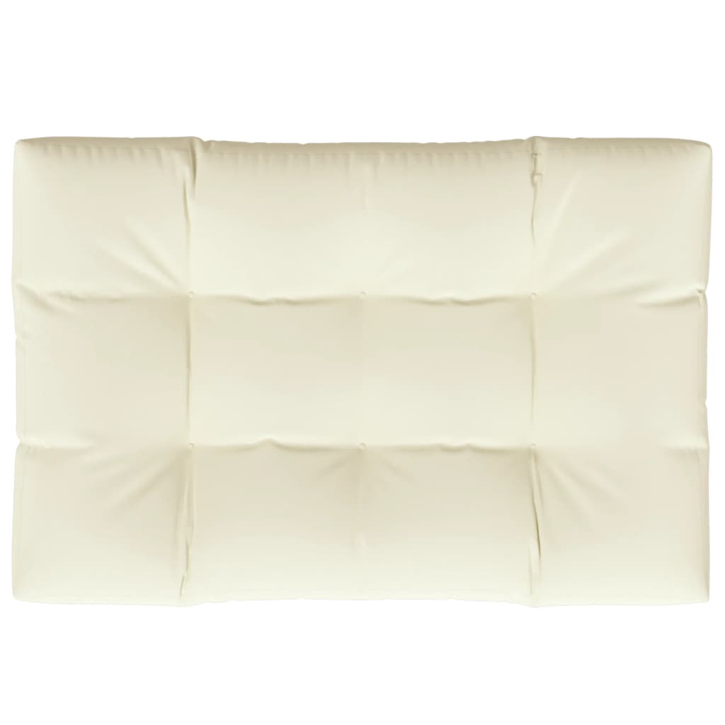Vidaxl palletkussen 120x80x12 cm stof crèmekleurig