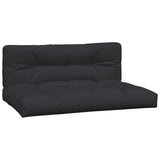 VidaXL Palletkussens 2 st stof zwart