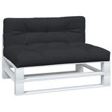 VidaXL Palletkussens 2 st stof zwart
