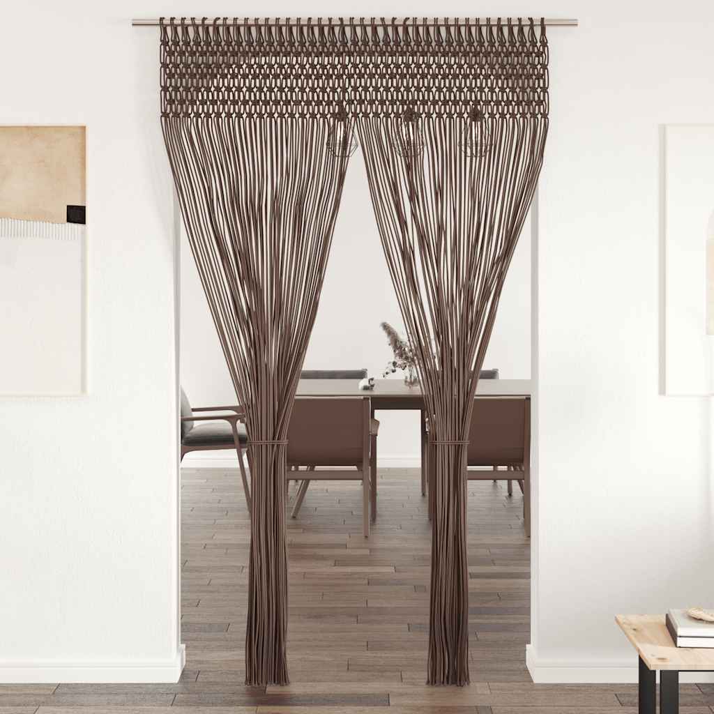 Vidaxl gordijn macramé 140x240 cm katoen taupe