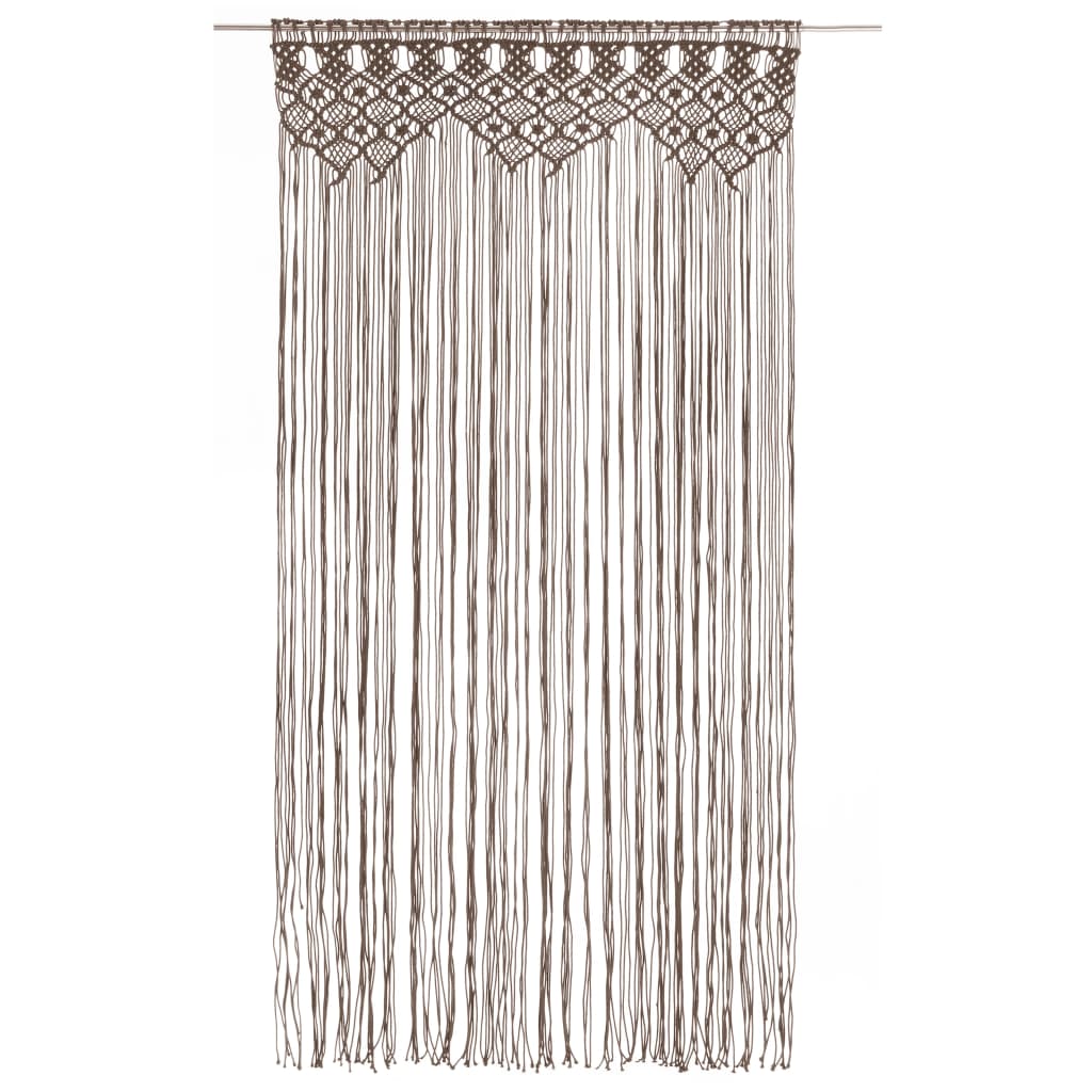 Vidaxl gordijn macramé 140x240 cm katoen taupe