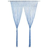 Vidaxl gordijn macramé 140x240 cm katoen blauw