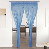 Vidaxl gordijn macramé 140x240 cm katoen blauw