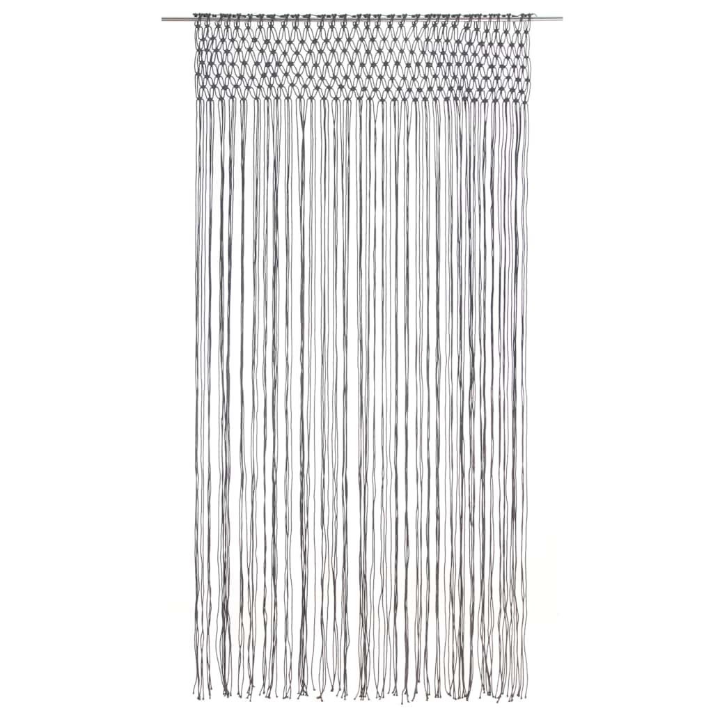 Vidaxl gordijn macramé 140x240 cm katoen antraciet