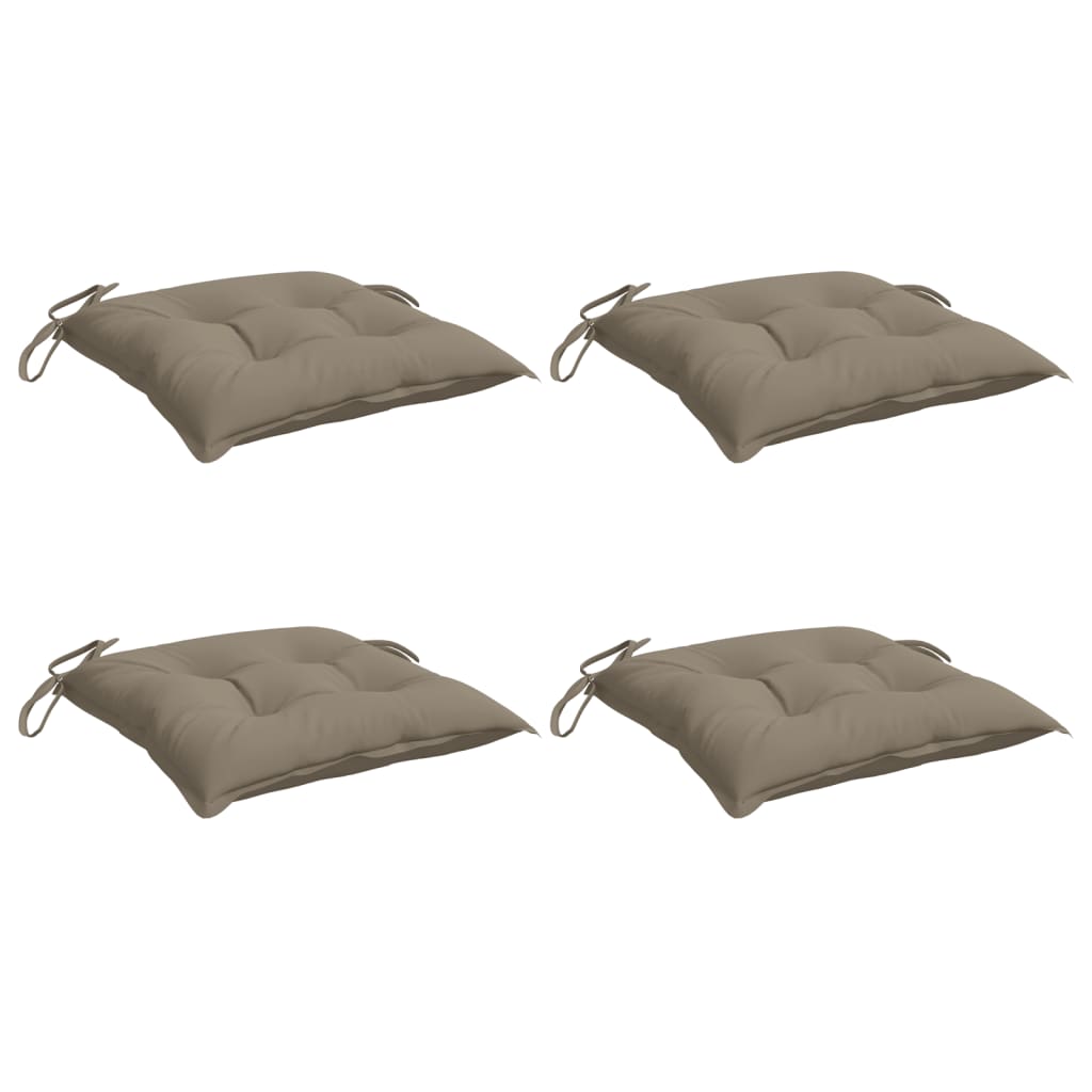Vidaxl stoelkussens 4 st 40x40x7 cm oxford stof taupe