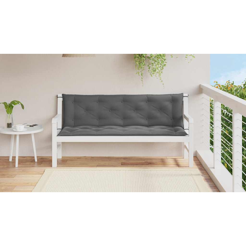 Vidaxl tuinbankkussen 150x(50+50)x7 cm oxford stof antracietkleurig