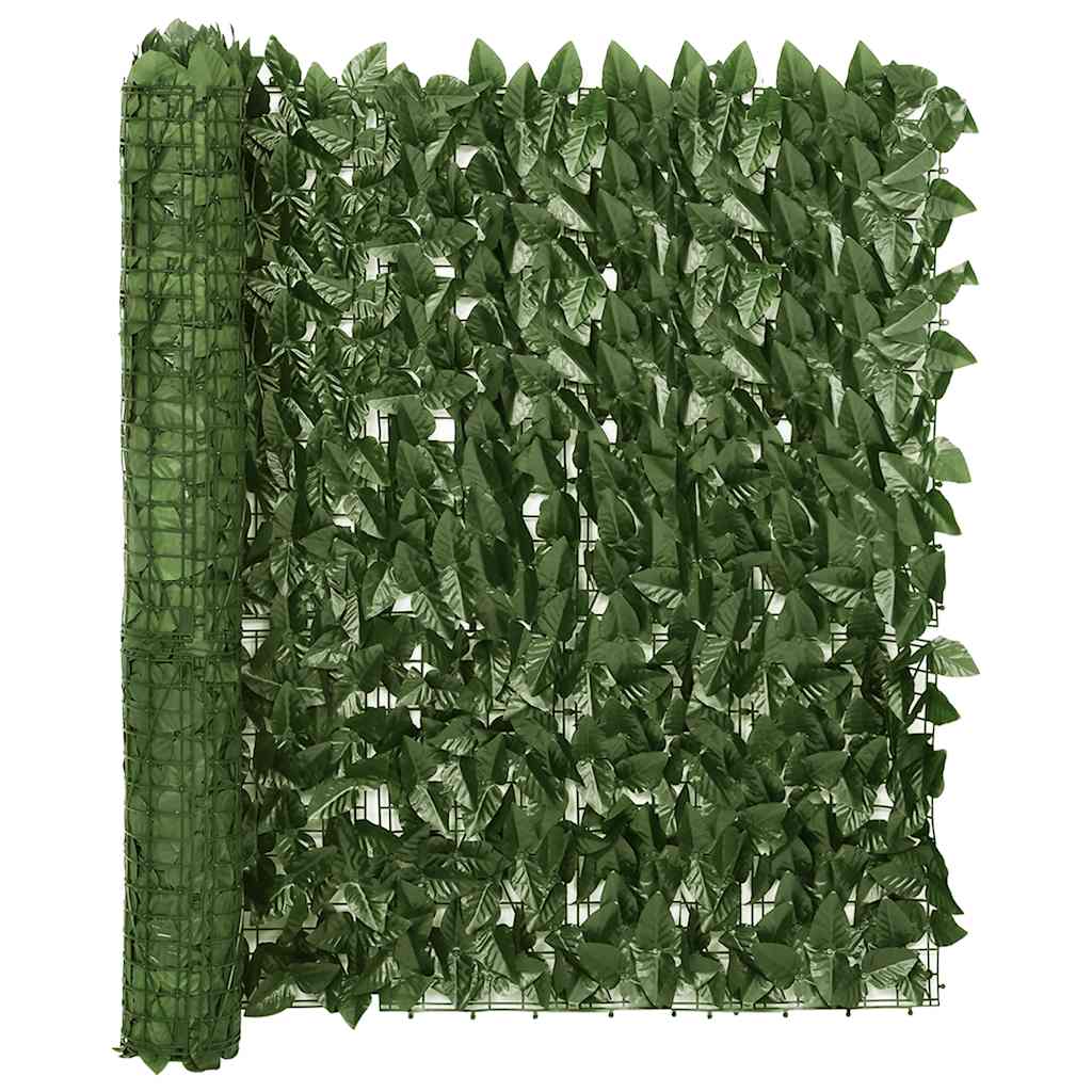 Vidaxl balkonscherm met donkergroene bladeren 600x100 cm