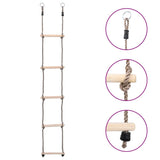 Vidaxl ladder met 5 sporten 210 cm massief grenenhout