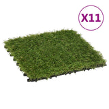 Vidaxl kunstgrastegels 11 st 30x30 cm groen