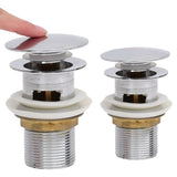 Vidaxl afvoer pop-up met overloop 6,4x6,4x9,1 cm chroomkleurig