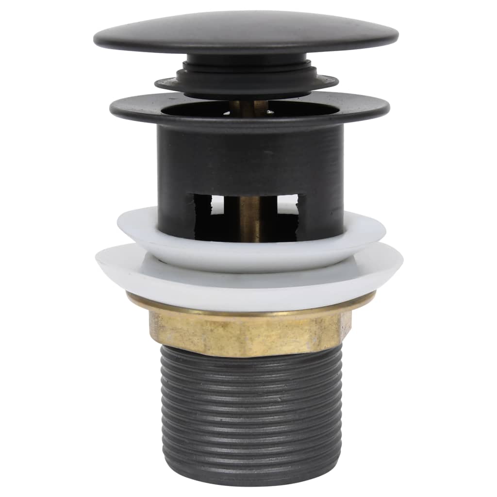 Vidaxl afvoer pop-up met overloop 6,4x6,4x9,1 cm grijs